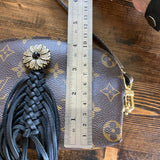 The Junco - Vintage Monogram in Black Crossbody Bag