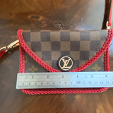 The Mini Falcon - Vintage Damier/Monogram Mix Crossbody in Red