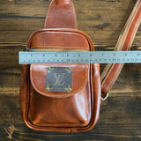 The Stork - Italian Leather Sling Bag with LV Monogram Embellishment