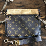 The Falcon with Back Pocket - Golden Vintage Wristlet/Crossbody/Clutch