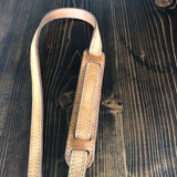 The Peacock - Vintage Monogram Hobo Crossbody - Vachetta and Brass