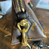 The Junco - Vintage Monogram in Black Crossbody Bag