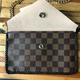 The Wren - Damier/Monogram Mix Vintage Wristlet/Crossbody/Clutch