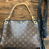 The Swan - Vintage Monogram in Black Crossbody