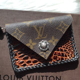 Brown/Black Vintage Card Holder/Key Chain