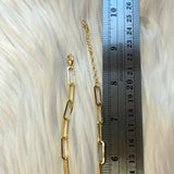 Upcycled Brass Padlock & Key Necklace with Paperclip Chain