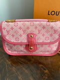 The Junco - Vintage Pink Monogram Mini Lin Canvas