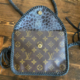 The Falcon with Back Pocket - Black Monogram Wristlet/Crossbody/Clutch