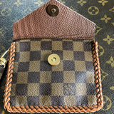 The Cardinal - Damier and Cream Vintage Card Holder/Fanny Pack/Keychain