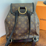 The Loon - Vintage Monogram Backpack in Black MM