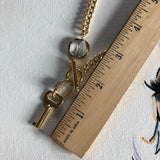 Authentic Key on Gold-Filled Curb Chain with Crystal