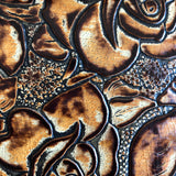 The Peacock Messenger - Vintage Monogram with Caramel Tooled Leather