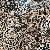 The Crane - Leopard Abstract Cream Vernis Vintage Crossbody/Clutch Bag