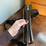 The Swan Crossbody - Vintage Monogram in Black with "LV-like" Charm