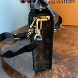 The Swan Crossbody - Vintage Monogram in Black with "LV-like" Charm