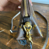 The Junco - Vintage Monogram in Black Crossbody Bag