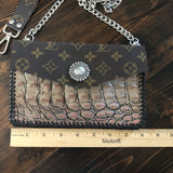 The Wren - Blush Vintage Wristlet/Crossbody/Clutch Bag
