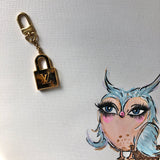 Authentic LV Tortoise Shell Padlock Purse Charm/Keychain