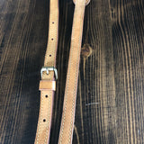 The Peacock - Vintage Monogram Hobo Crossbody - Vachetta and Brass