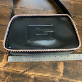 The Raven - Vintage Black Patent Gucci with Rose Gold Shoulder Bag