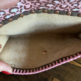 The Junco Crossbody Bag - Vintage Monogram in Pink w/Rose Gold Hardware