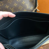 The Swan Crossbody - Vintage Monogram in Black with "LV-like" Charm