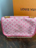The Junco - Vintage Pink Monogram Mini Lin Canvas