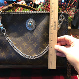 The Swan - Vintage Monogram Turquoise Crossbody