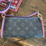 The Junco Wallet Crossbody - Vintage Monogram in Pink