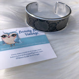 Silver-Toned Adjustable Bracelet Cuff for larger wrist