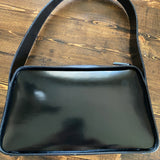 The Raven - Vintage Black Patent Gucci with Rose Gold Shoulder Bag