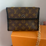 The Canvasback Shoulder/Crossbody Bag - Vintage Monogram in Black