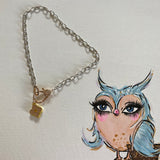 LV Blush Quatrefoil Charm Necklace with fun Rose Gold Clasp