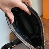 The Swan Crossbody - Vintage Monogram in Black with "LV-like" Charm