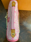 The Junco - Vintage Pink Monogram Mini Lin Canvas