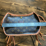 The Grosbeak - Vintage Monogram Crossbody in Tan