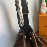 The Owl - Vintage Monogram Shoulder Bag in Black