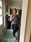 The Eagle - Monogram with Brown/Black Swirl Vintage Crossbody/Clutch Bag