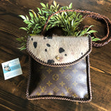 The Flicker - Tan/Chocolate Hair-on-Hide Vintage Crossbody Bag