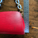 The Kinglet - Vintage Epi in Red Wristlet Bag
