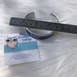 Silver-Toned Adjustable Bracelet Cuff for larger wrist