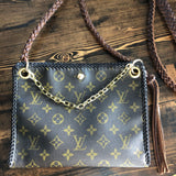 The Nuthatch - Vintage Monogram Brown Crossbody