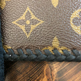The Falcon - Monogram Black Fringe Vintage Mini Tote/Crossbody