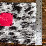 The Mockingbird - Black/White/Pink Hair on Hide Wristlet Bag
