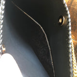 The Peacock - Vintage Monogram Hobo Crossbody in Black - Gold Hardware