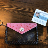 Pink Dot Vintage Card Holder/Key Chain