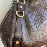 Gucci Guccissima Shoulder Bag in Brown