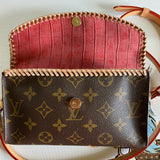 The Junco - Vintage Monogram in Vachetta Crossbody Bag