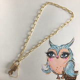 Key to My Heart Brass Padlock Necklace with GF Paperclip Chain