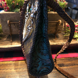 The Swan - Vintage Monogram Turquoise Crossbody